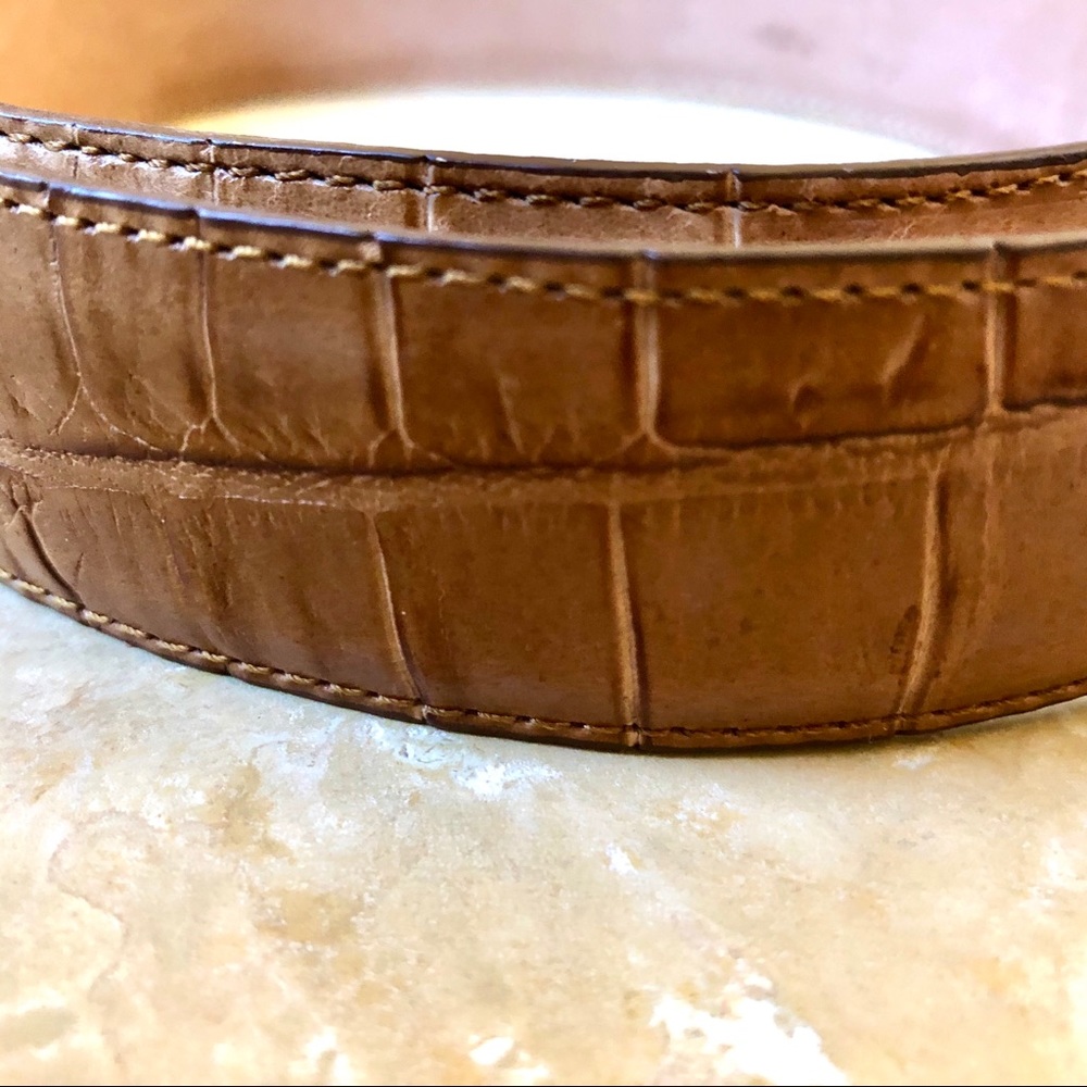 Embossed Leather Coldwater Creek Belt EUC Size S - Picture 6 of 8